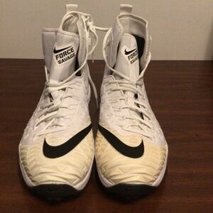 NIKE FORCE SAVAGE CLEATED HIGH TOP SNEAKERS SZ  15 W